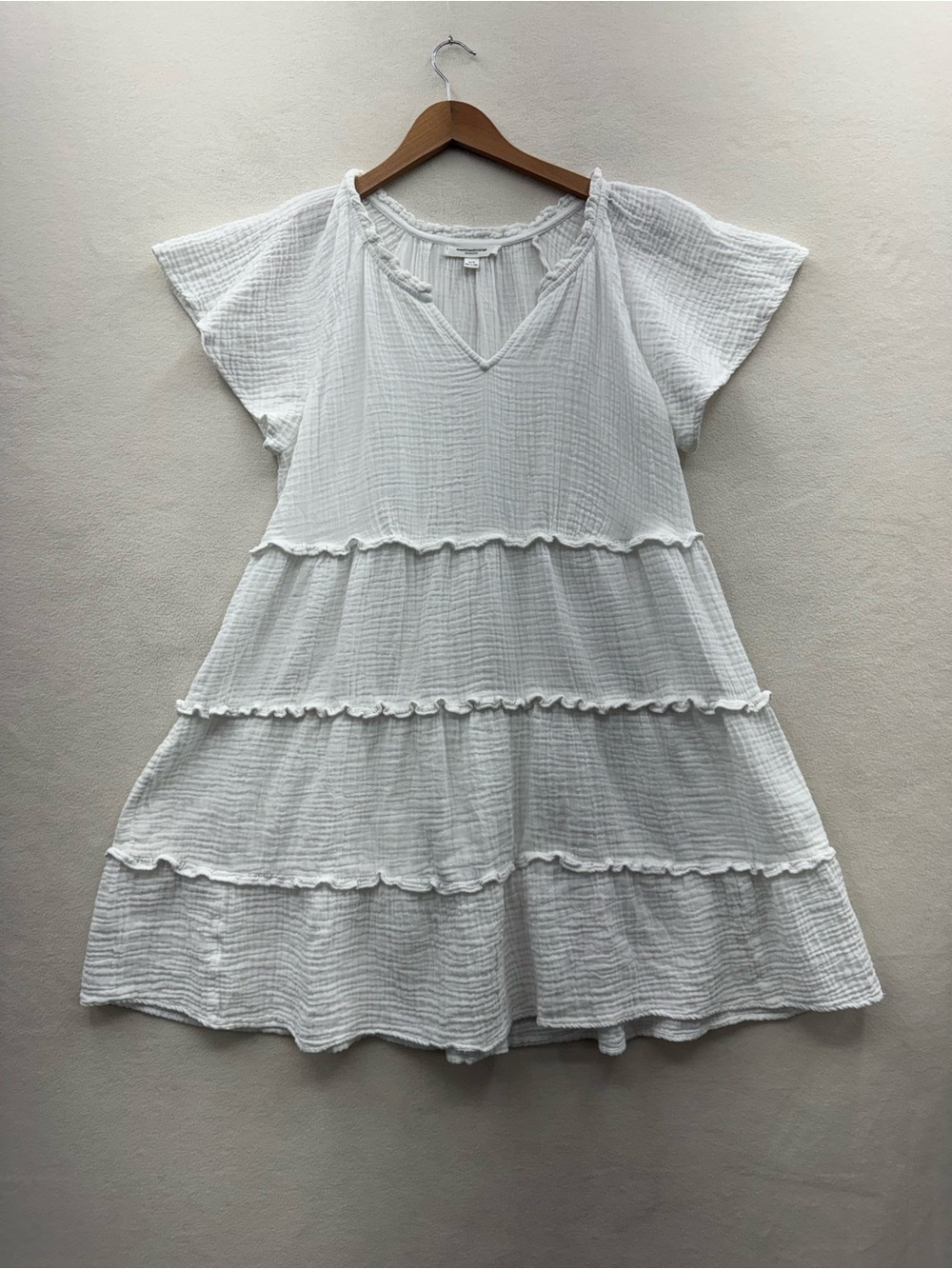 Beach Lunch Lounge Women’s Large White Cotton Gauze Dress Summer Dress